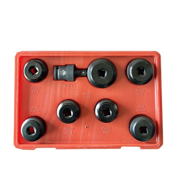 Cta Manufacturing 0.75 in. Drive Low Profile Oil Cap Socket Set - 8 Piece, ISN140654 CTA7440 - main